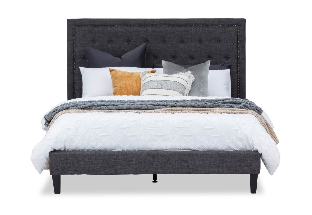 ARNOLD Dk Grey Queen Bed – image 2 of 12