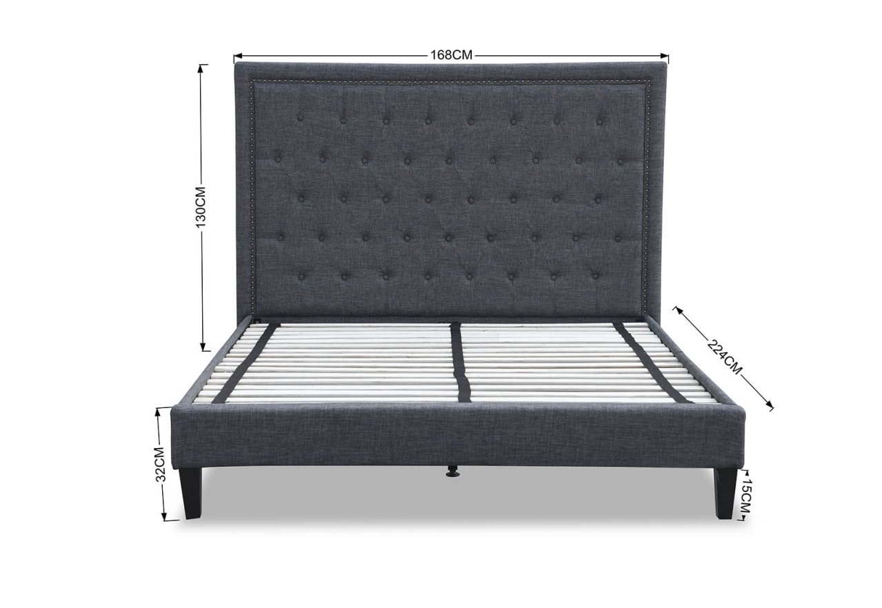 ARNOLD Dk Grey Queen Bed – image 10 of 12