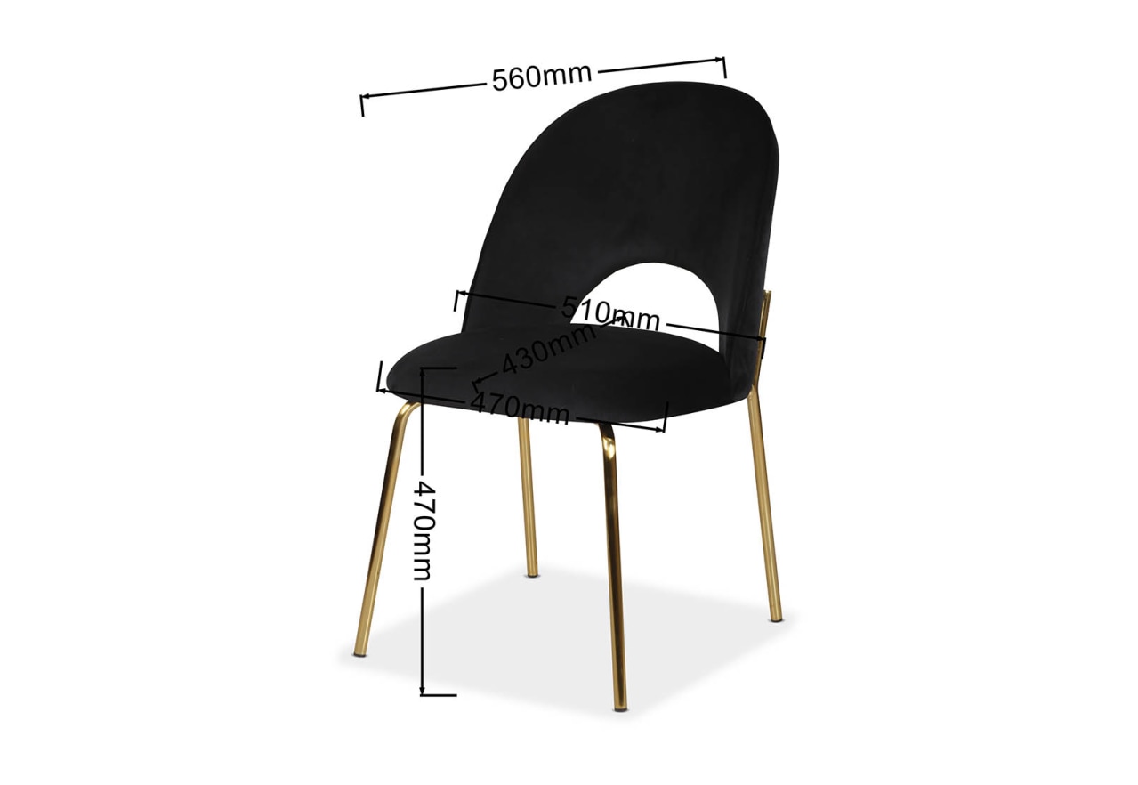 THERESE Black 2 Dining Chairs – image 7 of 12