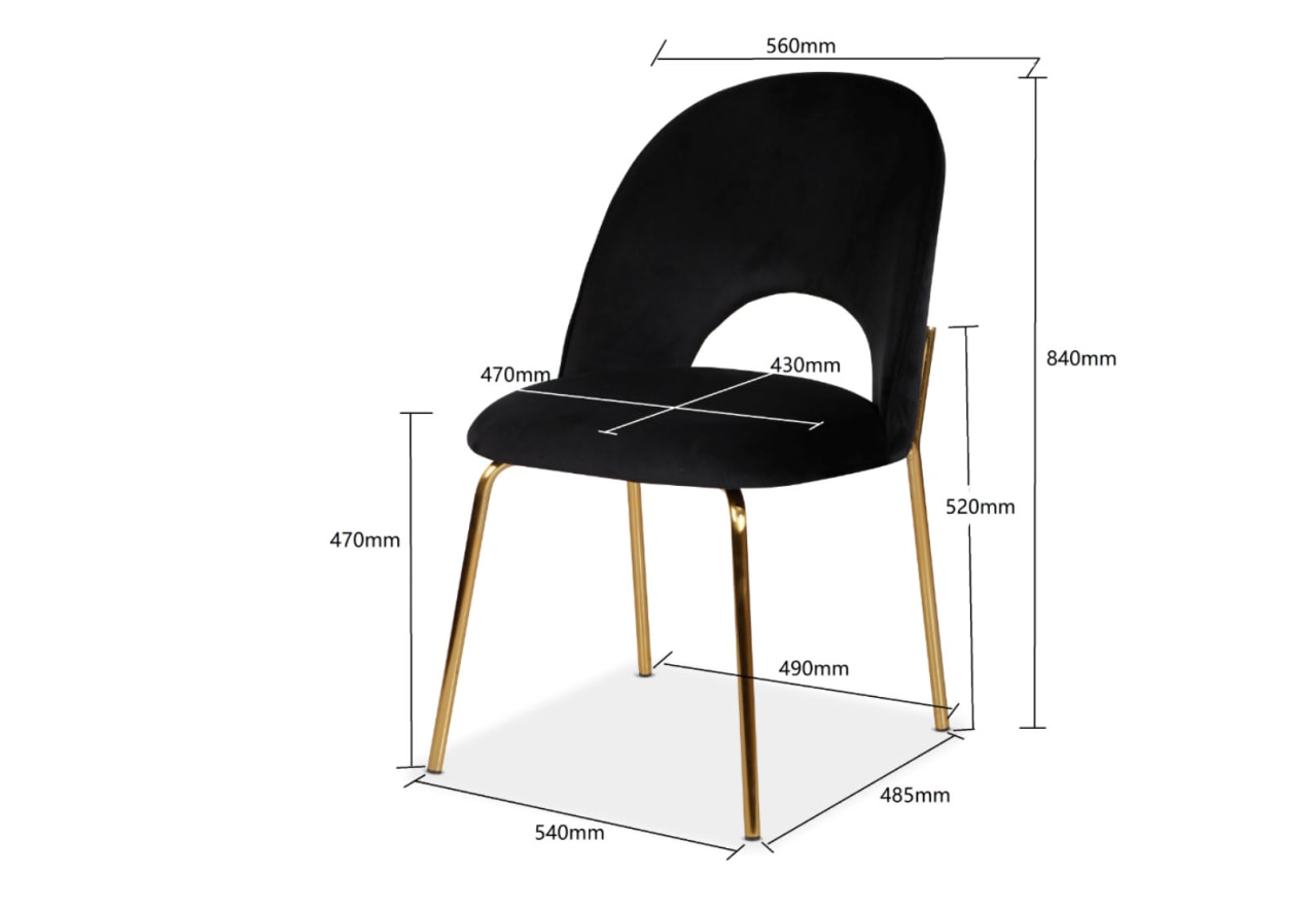 THERESE Black 2 Dining Chairs – image 9 of 12