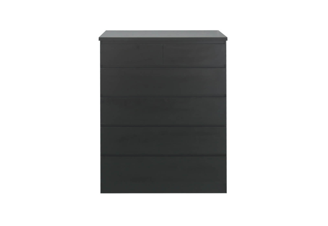 HOWARD Black 6 Drawer Wide Tall Chest – image 2 of 7
