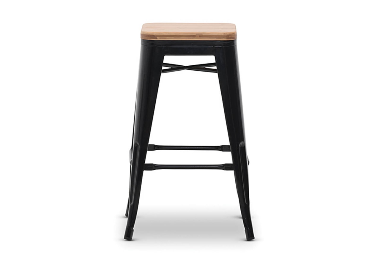 HARZ 68cm Timber Seat Stool – image 1 of 4