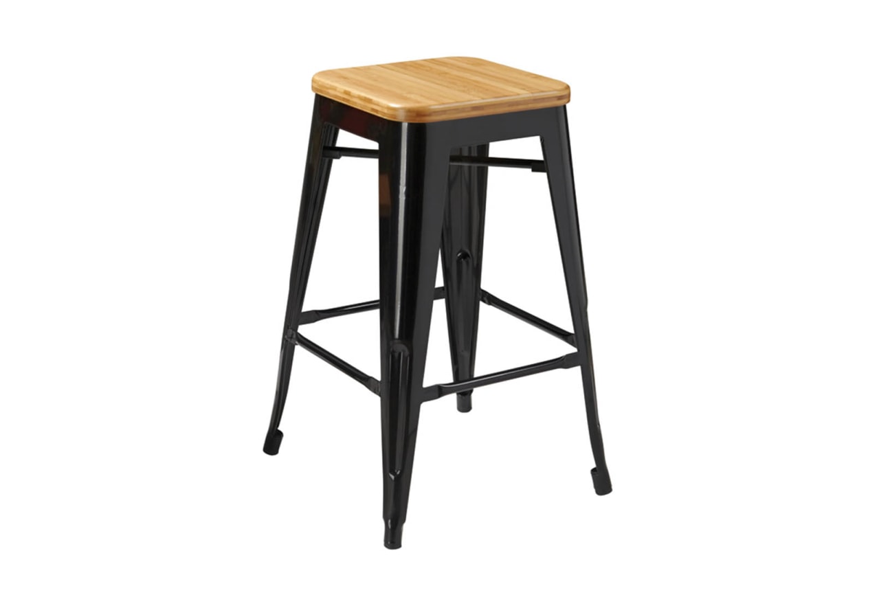HARZ 68cm Timber Seat Stool – image 3 of 4