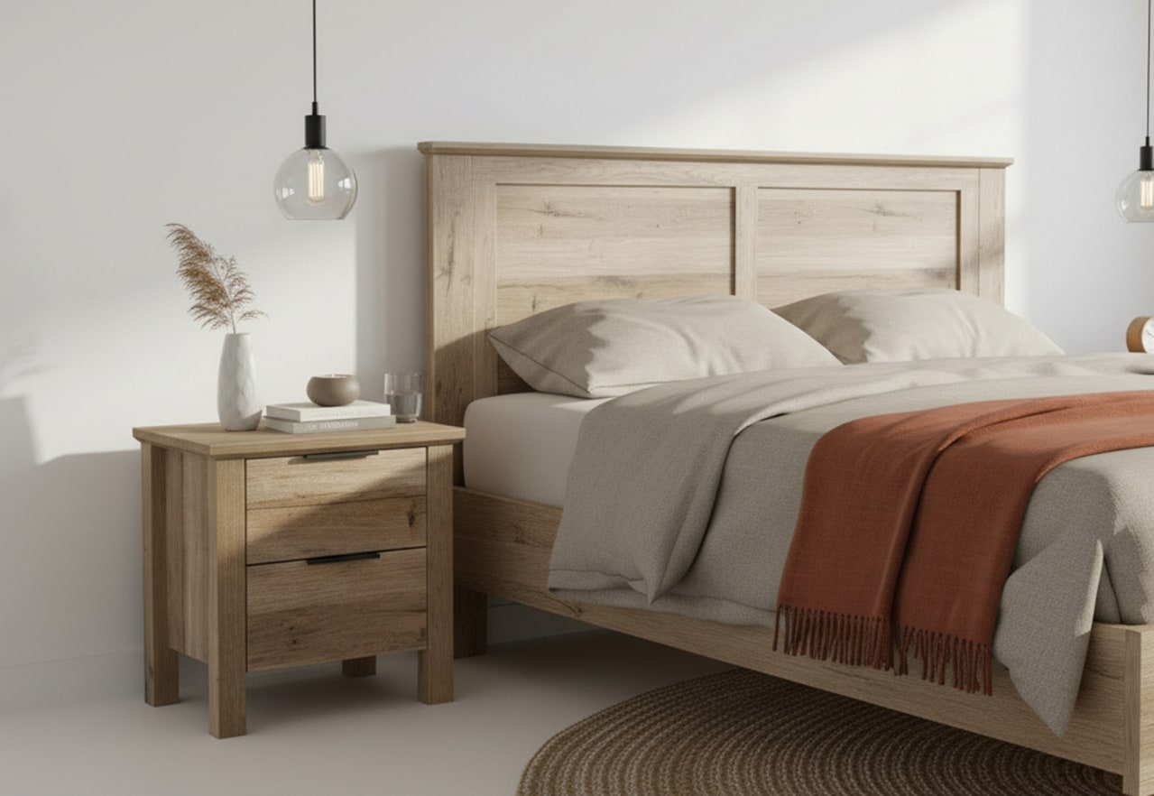 BRADSHAW 2 Drawer Bedside – image 1 of 6