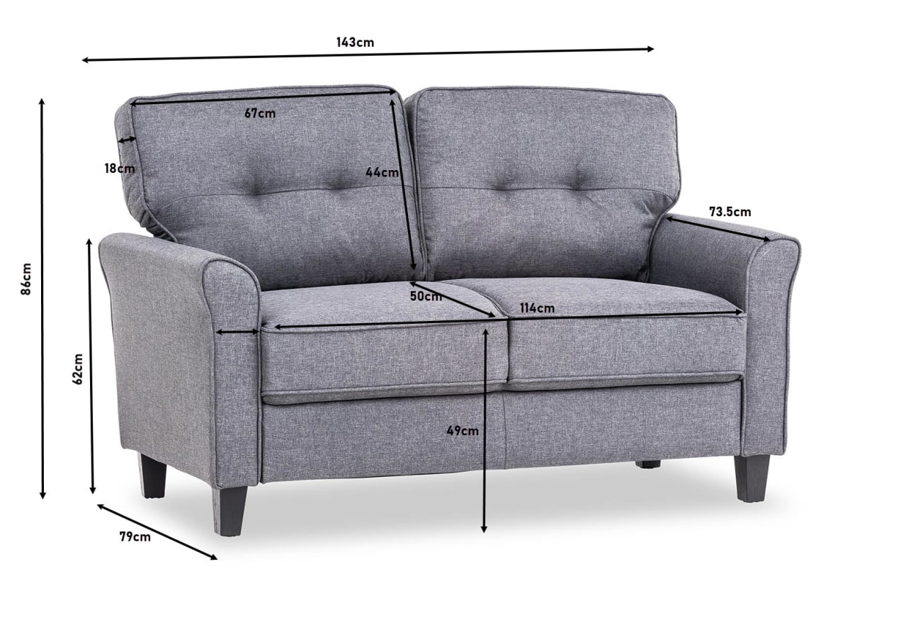 STEVENS 2 Seat Sofa (Fab) – image 6 of 8