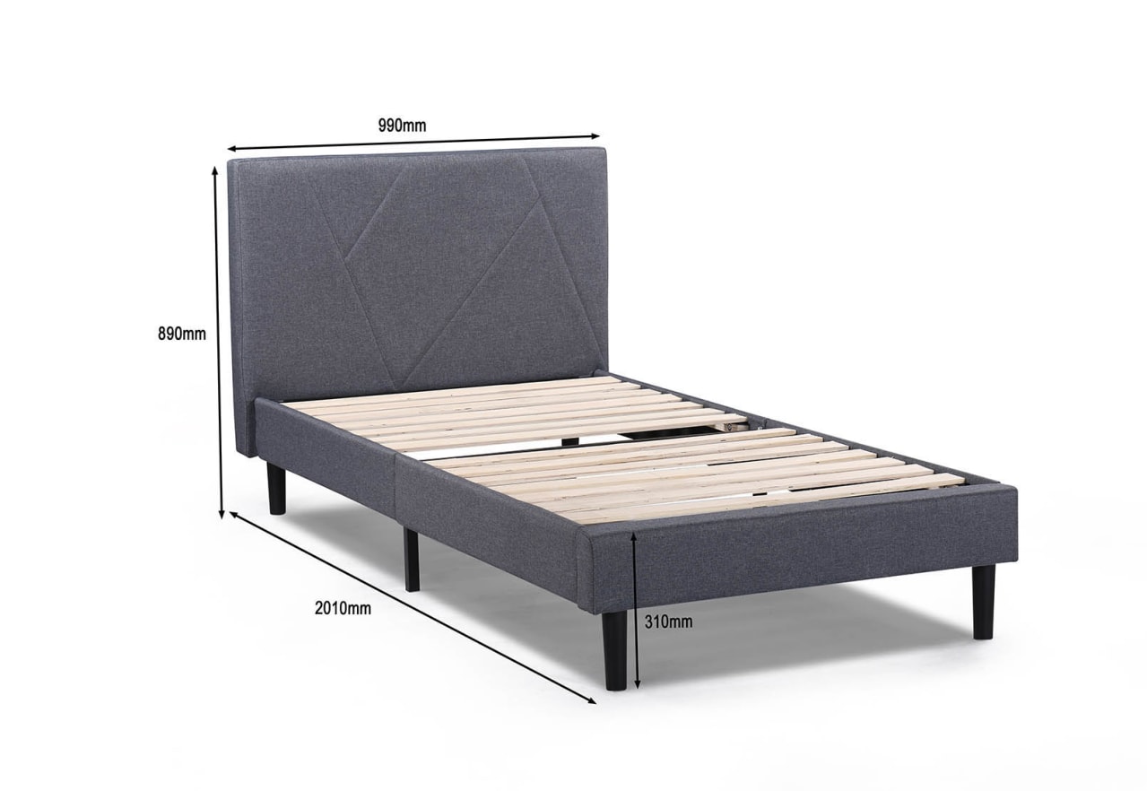 FRAZIER Dark Grey Single Bed – image 5 of 5