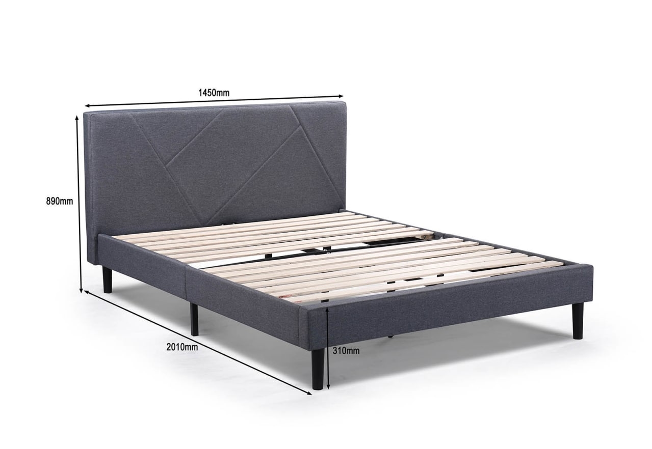 FRAZIER Dark Grey Double Bed – image 7 of 8