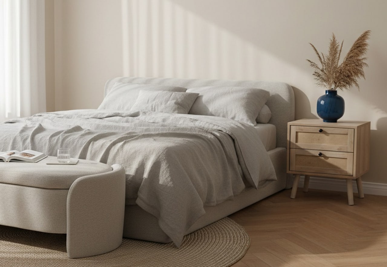 DAVILA Natural 2 Drawer Bedside – image 1 of 7