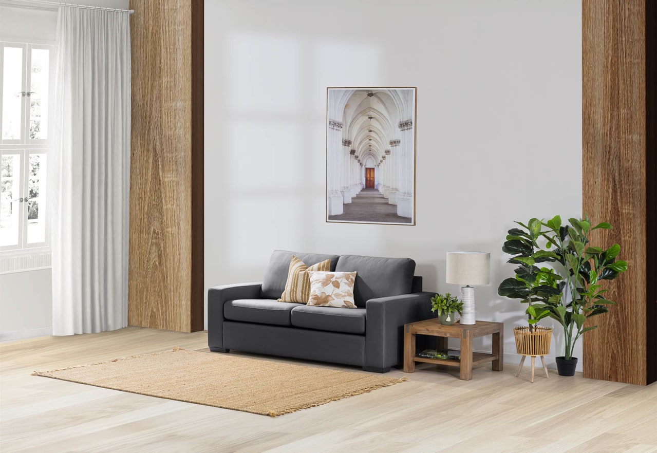 KIRBY Fabric 3 Seat Sofa Bed – image 1 of 7