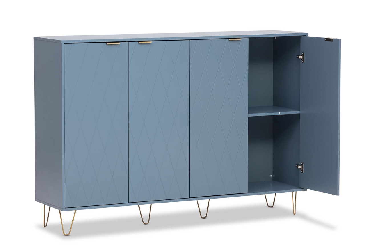 DORSEY Blue Slate 4 Door Buffet – image 3 of 5