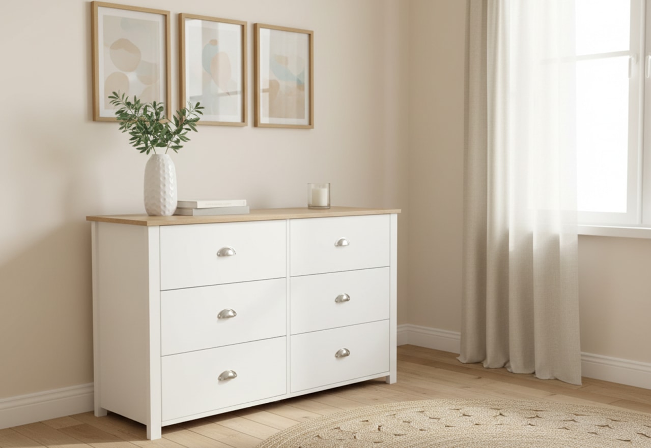 ADRIAN 6 Drawer Dresser. – image 1 of 9