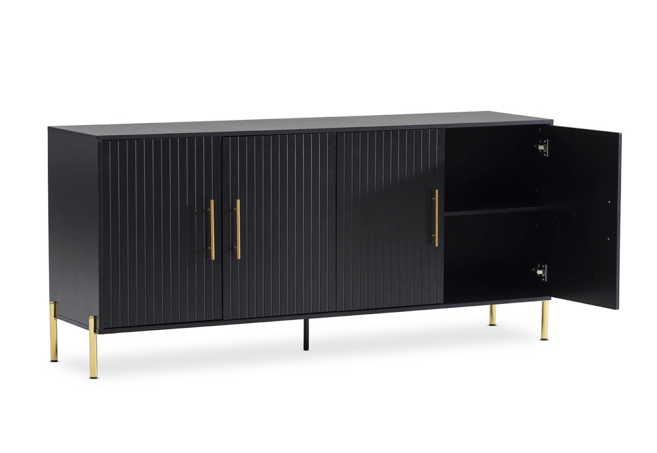 DELGADO Black 4 Door Buffet – image 4 of 8