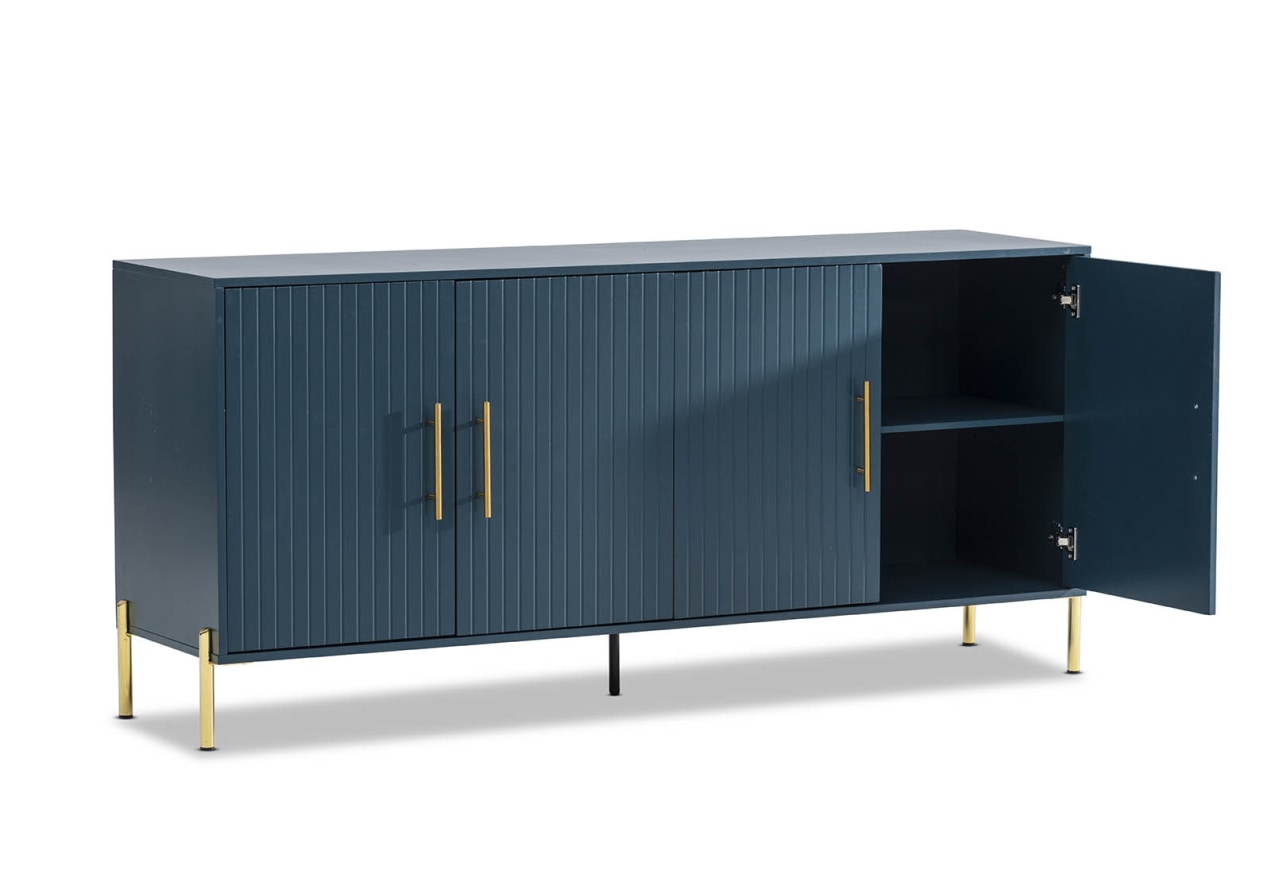 DELGADO Teal 4 Door Buffet – image 4 of 7