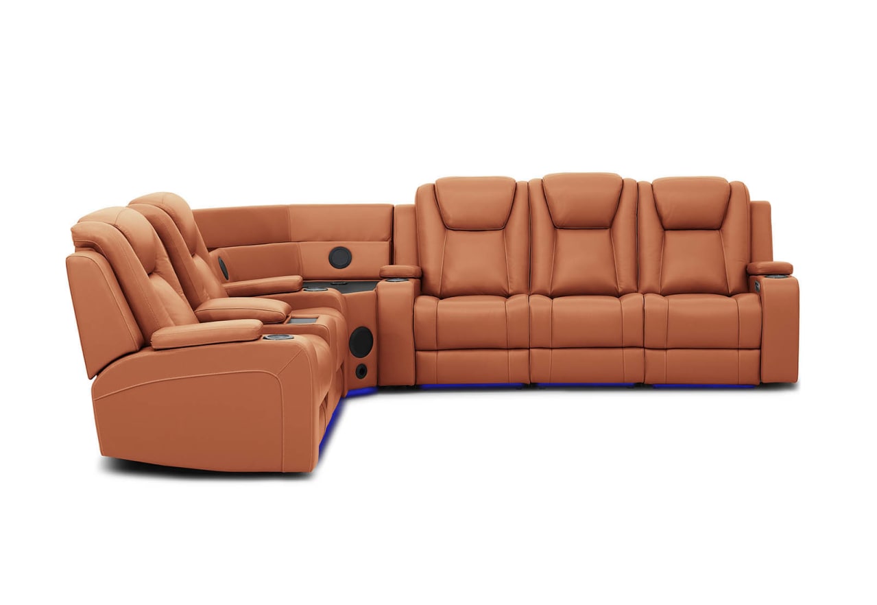 SENTINAL MK2 LEATHER 5 Piece Corner with LHF Console – image 1 of 12