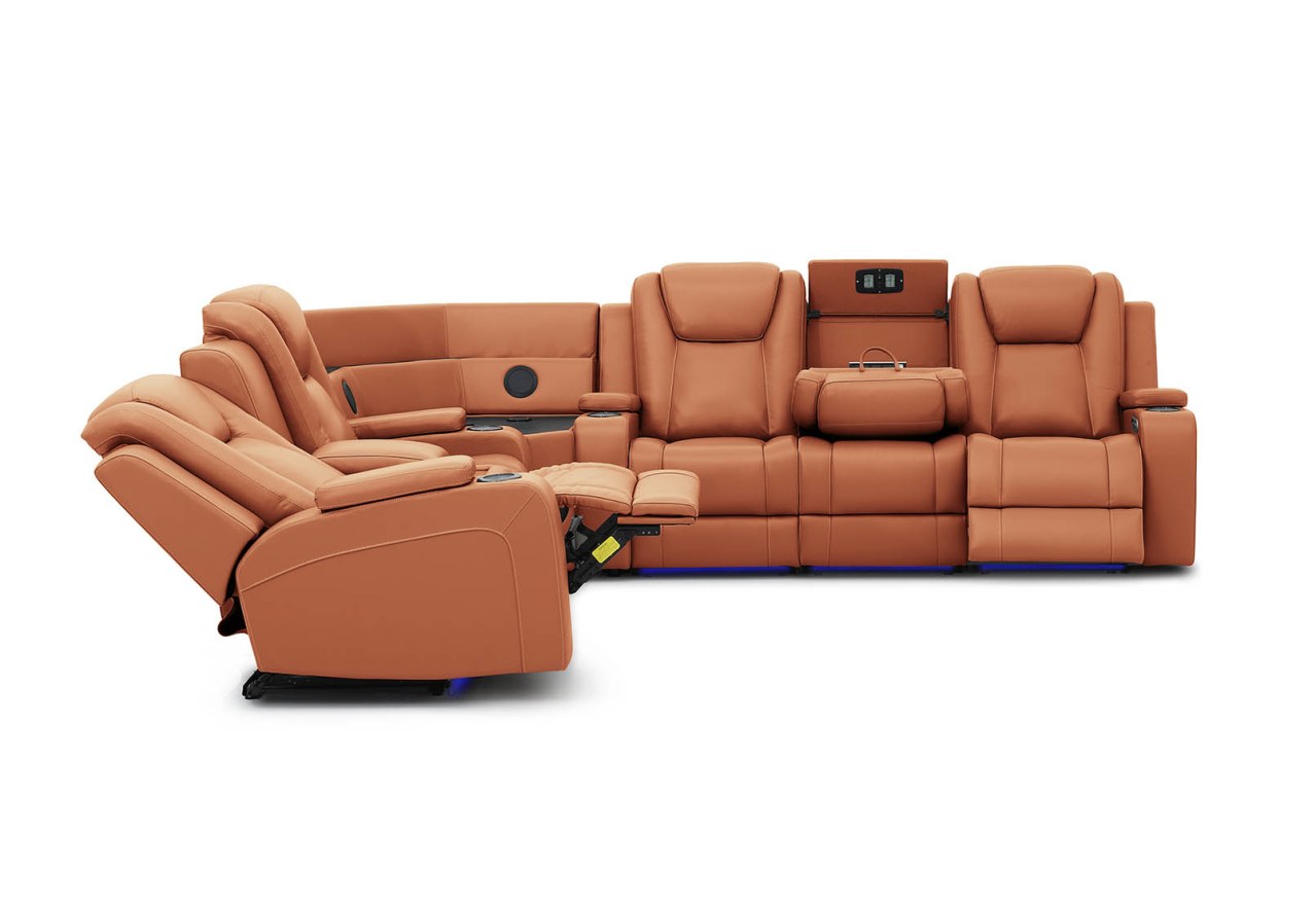 SENTINAL MK2 LEATHER 5 Piece Corner with LHF Console – image 2 of 12
