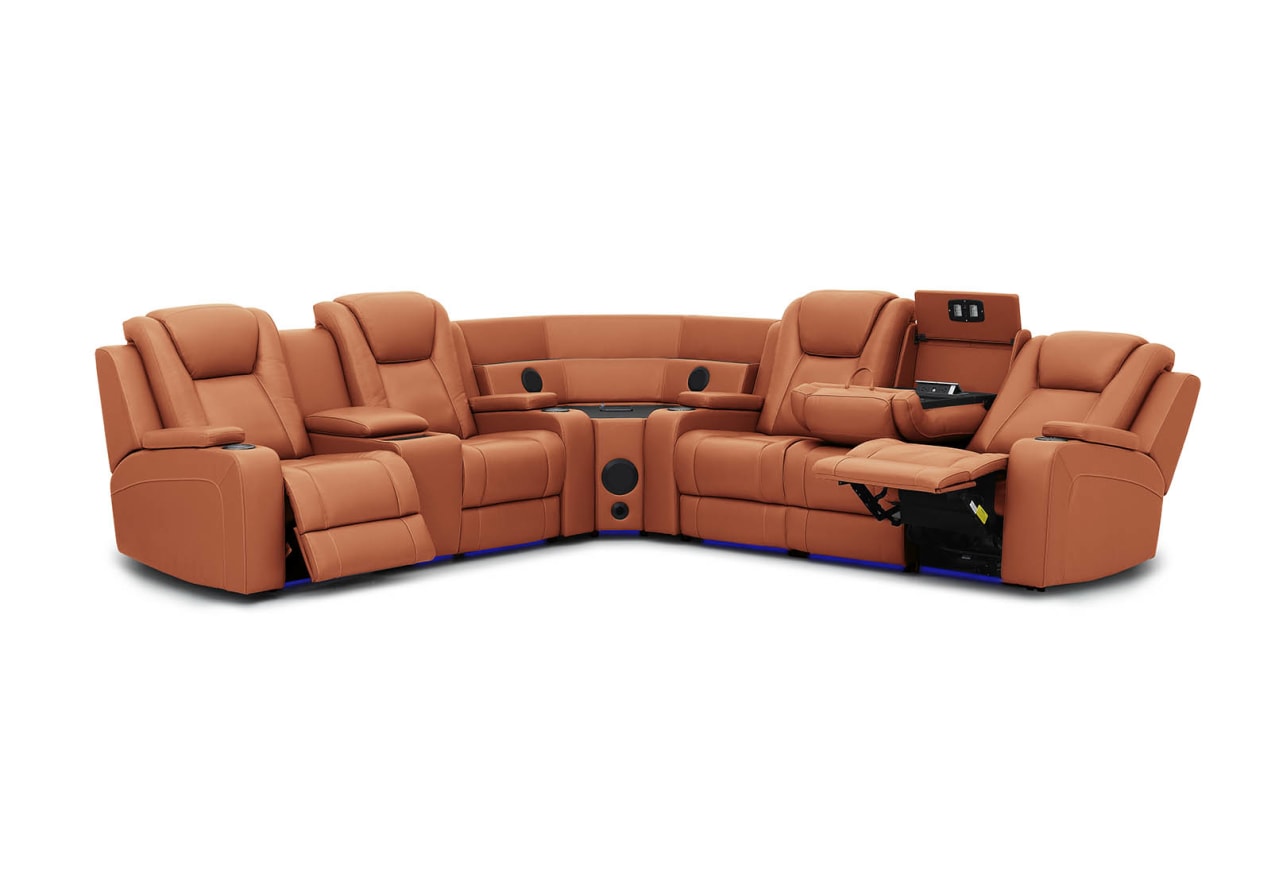 SENTINAL MK2 LEATHER 5 Piece Corner with LHF Console – image 5 of 12