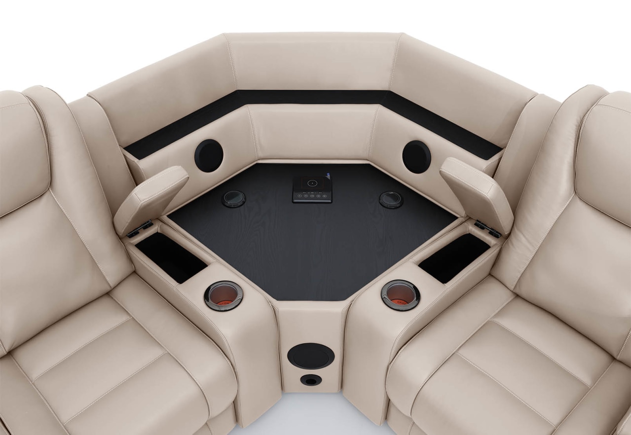 SENTINAL MK2 LEATHER 5 Piece Corner with LHF Console – image 7 of 12