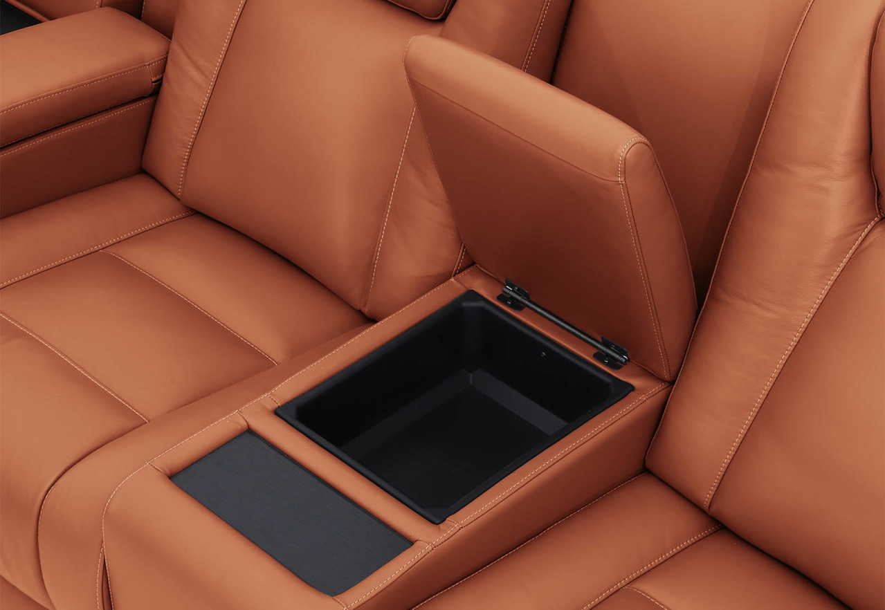 SENTINAL MK2 LEATHER 5 Piece Corner with RHF Console – image 9 of 12