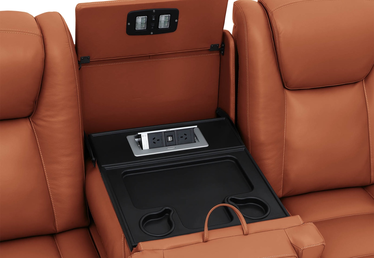 SENTINAL MK2 LEATHER 5 Piece Corner with RHF Console – image 12 of 12