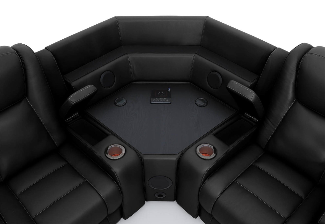 SENTINAL MK2 LEATHER 5 Piece Corner with RHF Console – image 7 of 12