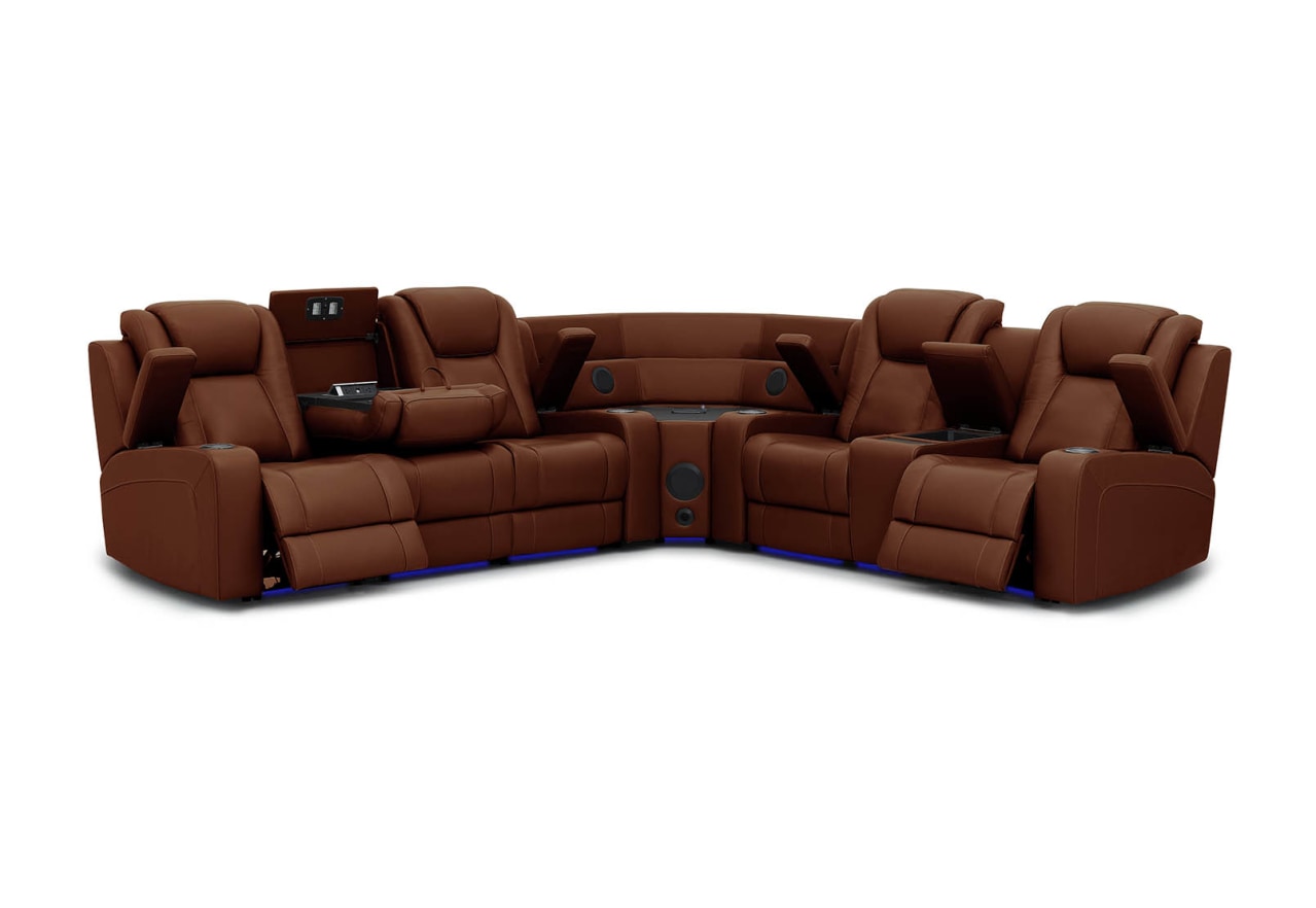 SENTINAL MK2 LEATHER 5 Piece Corner with RHF Console – image 6 of 12