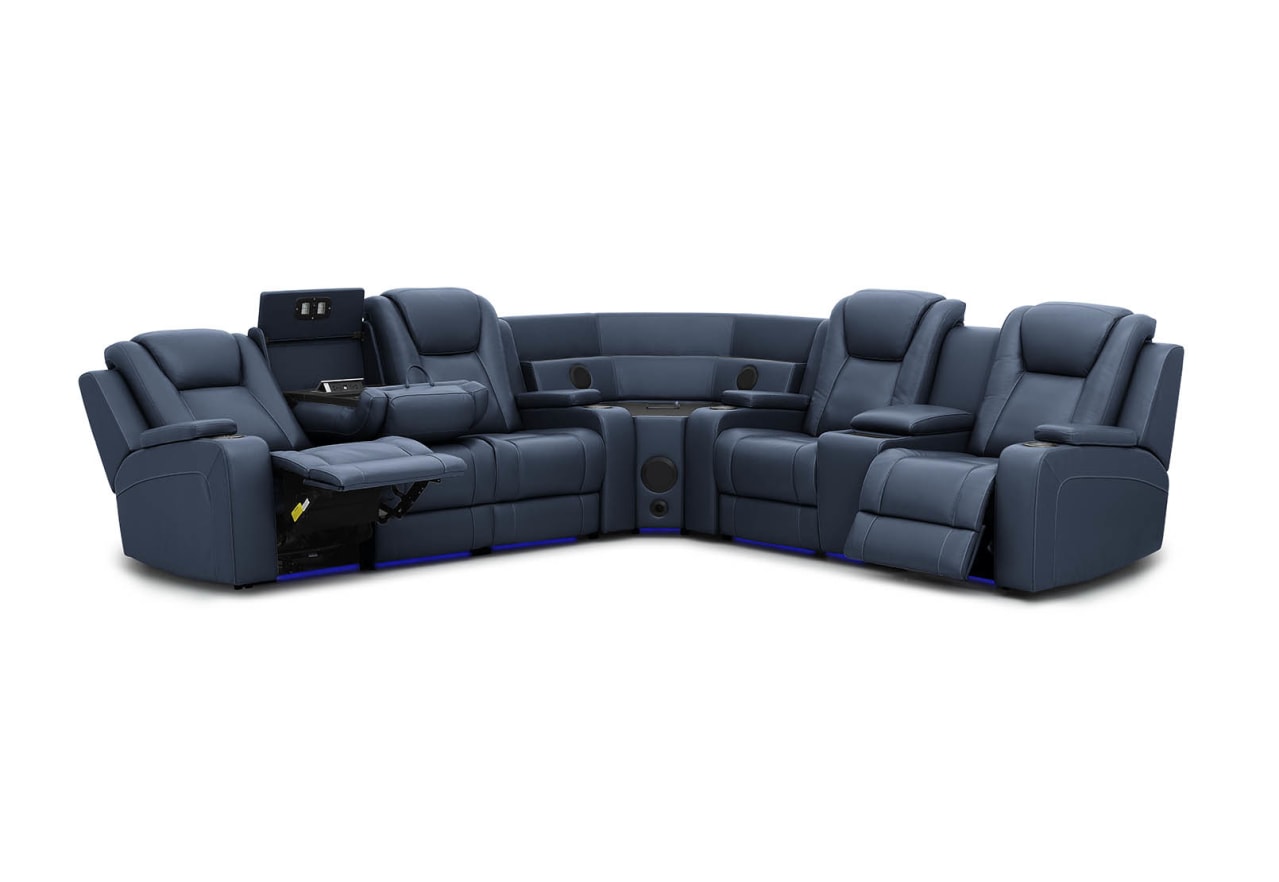 SENTINAL MK2 LEATHER 5 Piece Corner with RHF Console – image 5 of 12