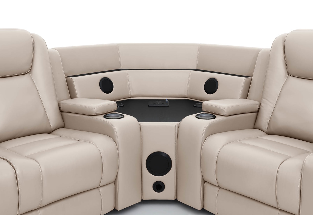 SENTINAL MK2 LEATHER 5 Piece Corner with RHF Console – image 8 of 12
