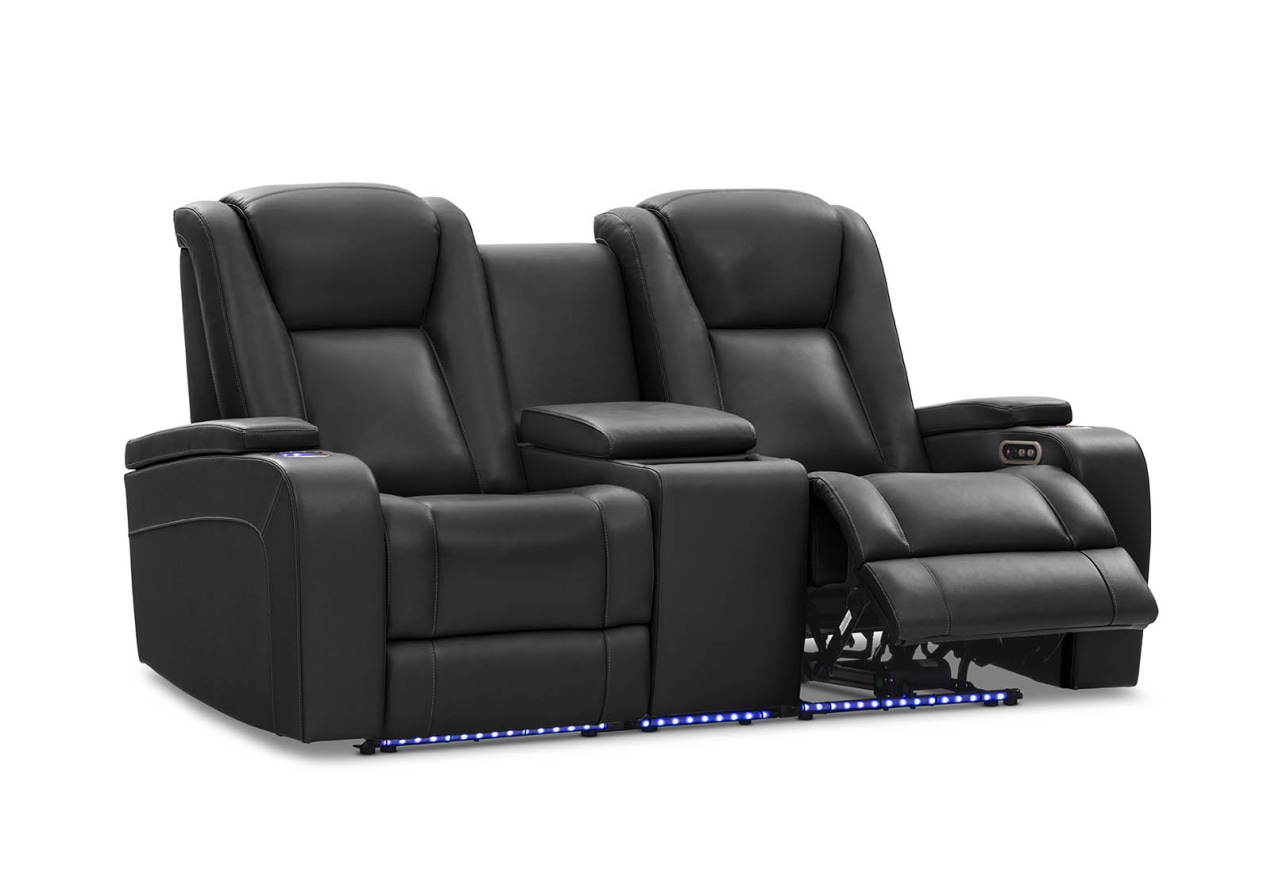 SENTINAL MK2 LEATHER 2 Seater with 2 Electric Recliners and Console – image 12 of 18