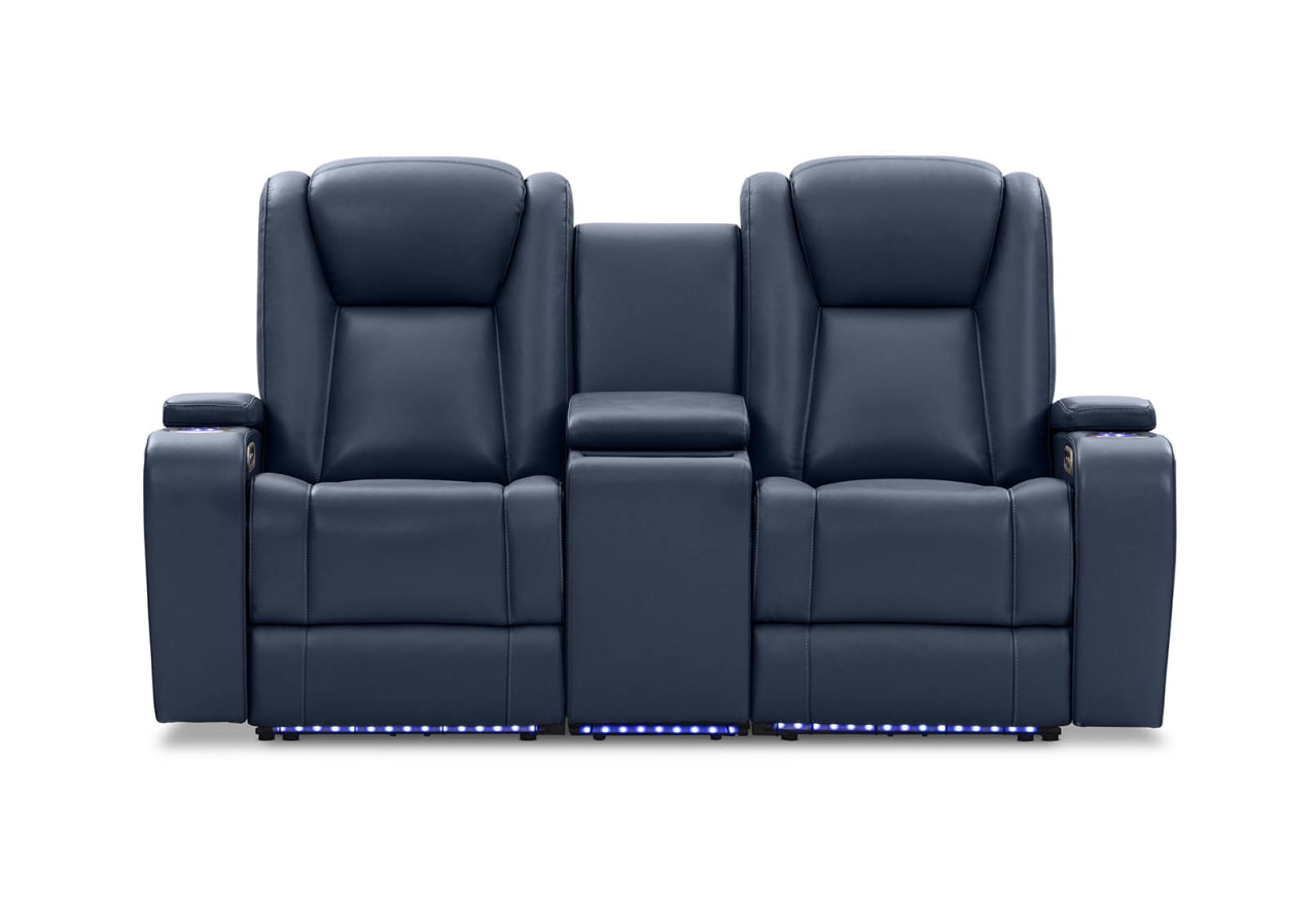 SENTINAL MK2 LEATHER 2 Seater with 2 Electric Recliners and Console – image 2 of 18
