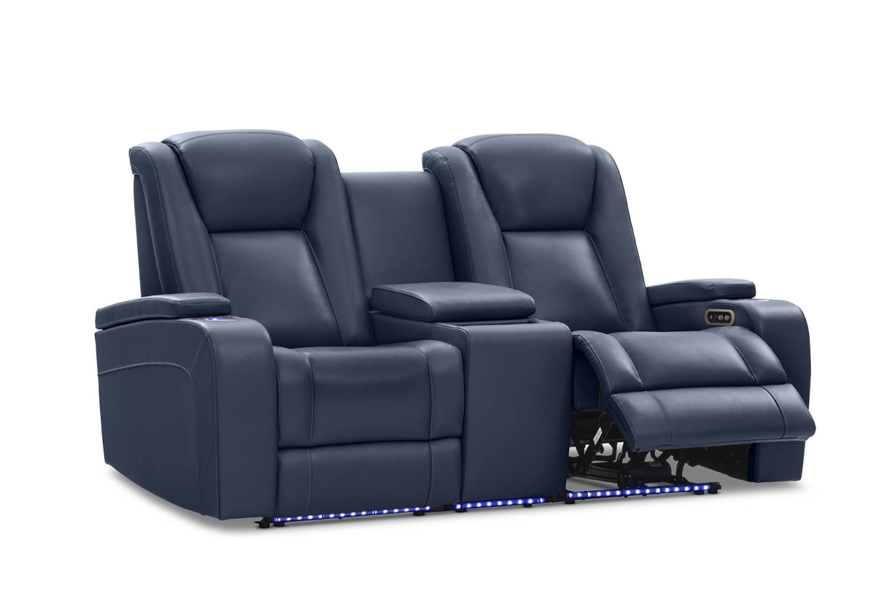 SENTINAL MK2 LEATHER 2 Seater with 2 Electric Recliners and Console – image 12 of 18