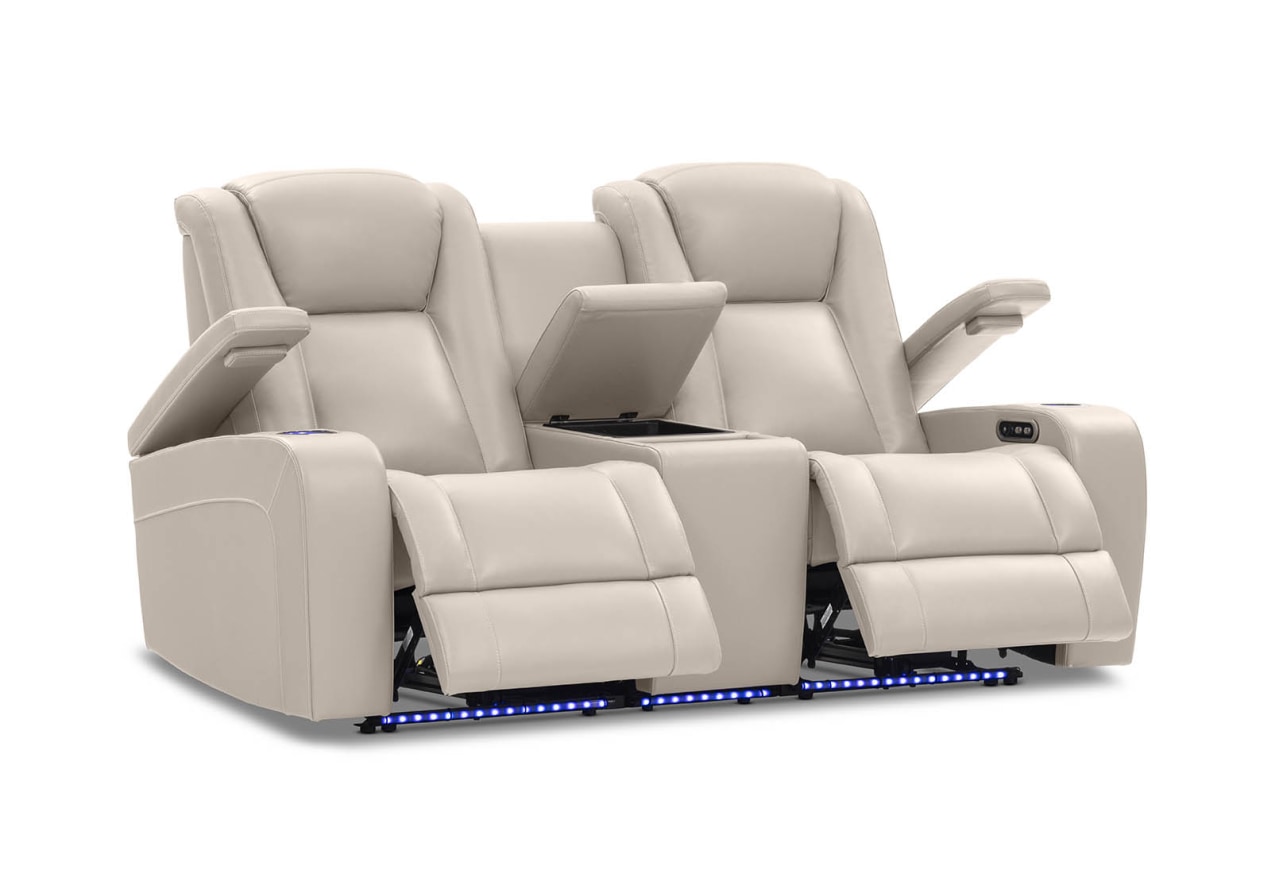 SENTINAL MK2 LEATHER 2 Seater with 2 Electric Recliners and Console – image 7 of 18