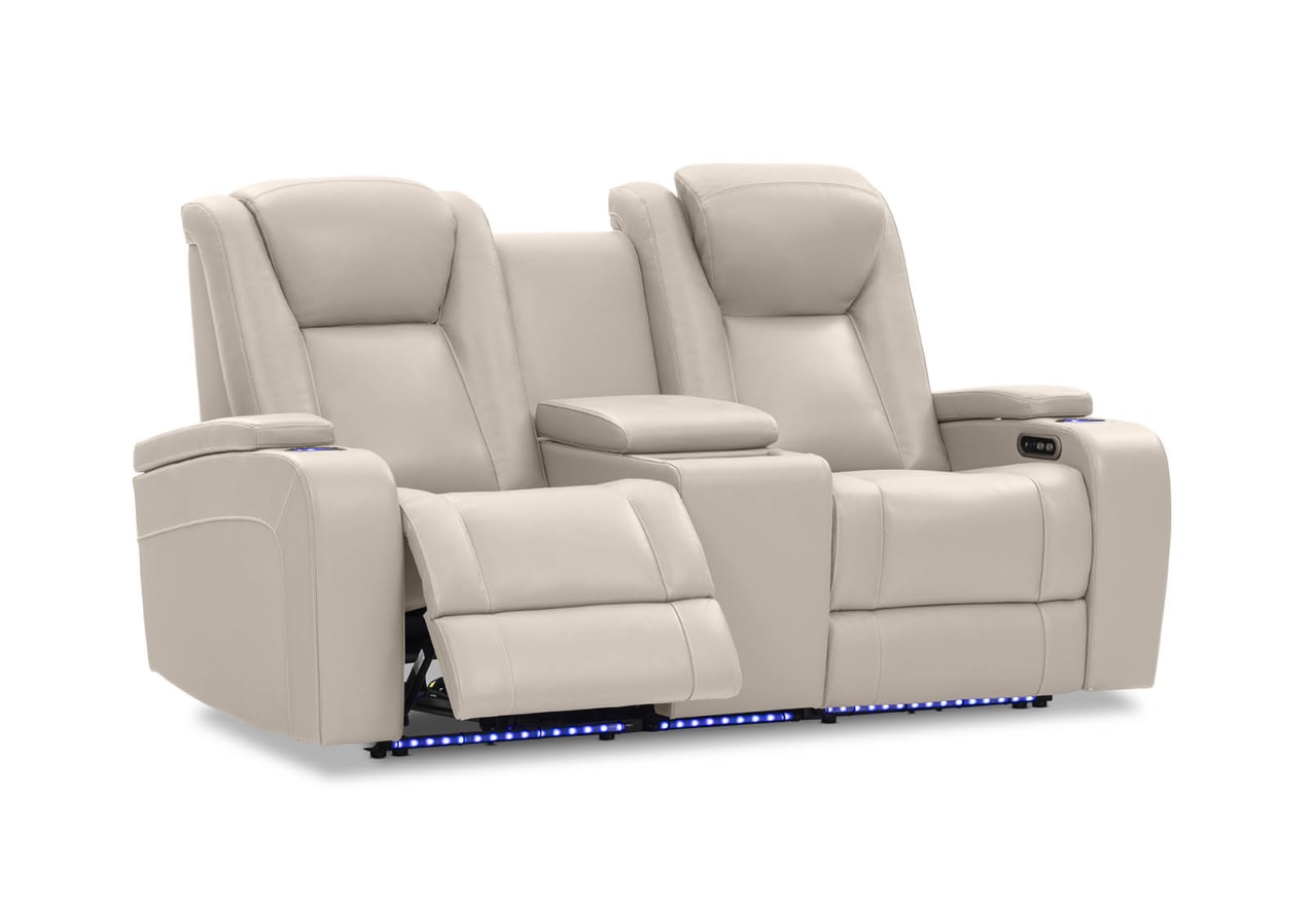SENTINAL MK2 LEATHER 2 Seater with 2 Electric Recliners and Console – image 11 of 18