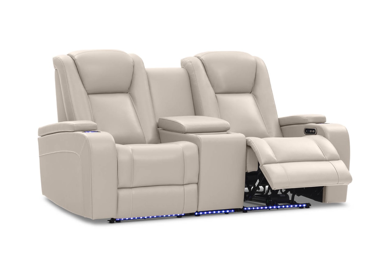 SENTINAL MK2 LEATHER 2 Seater with 2 Electric Recliners and Console – image 12 of 18