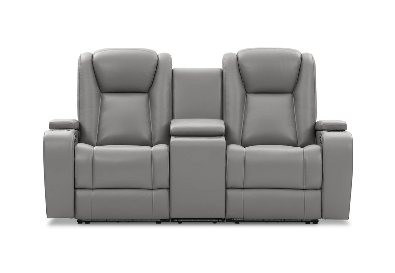 SENTINAL MK2 LEATHER 2 Seater with 2 Electric Recliners and Console – image 2 of 21