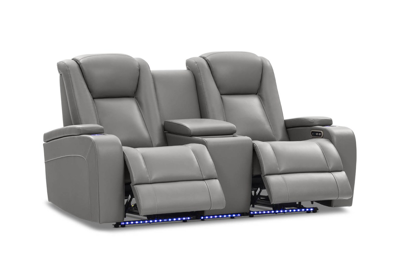 SENTINAL MK2 LEATHER 2 Seater with 2 Electric Recliners and Console – image 8 of 21