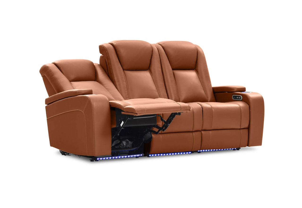 SENTINAL MK2 LEATHER 3 Seater with 2 Electric Recliners – image 11 of 19