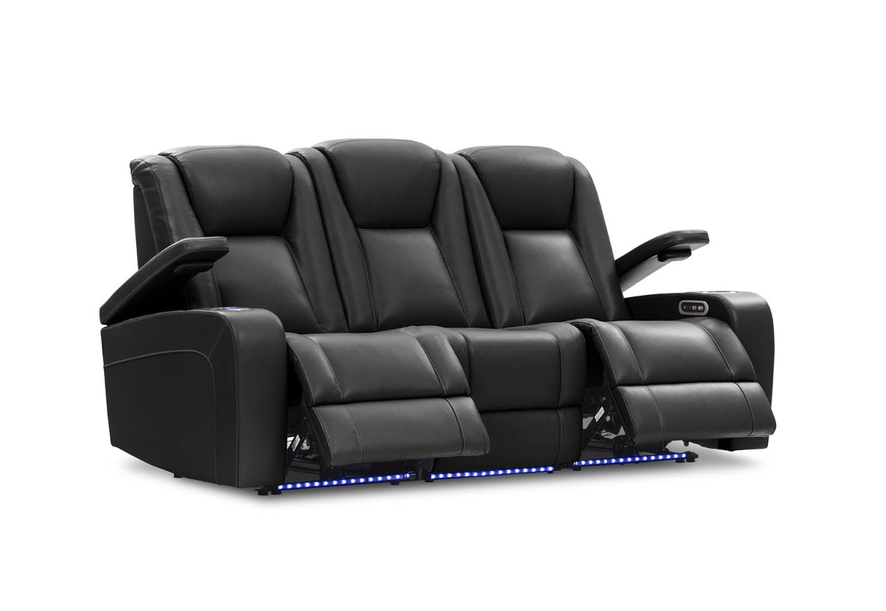 SENTINAL MK2 LEATHER 3 Seater with 2 Electric Recliners – image 8 of 19