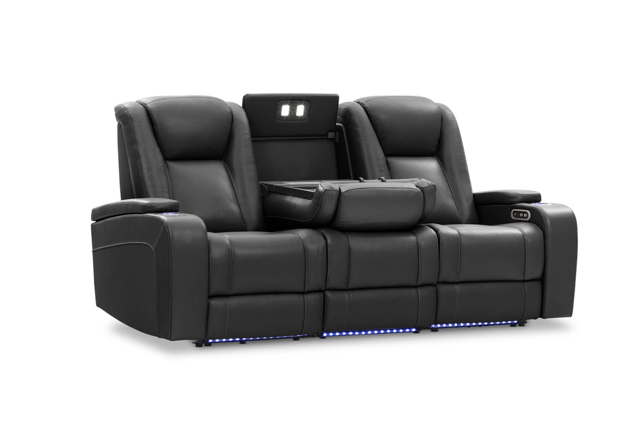 SENTINAL MK2 LEATHER 3 Seater with 2 Electric Recliners – image 14 of 19