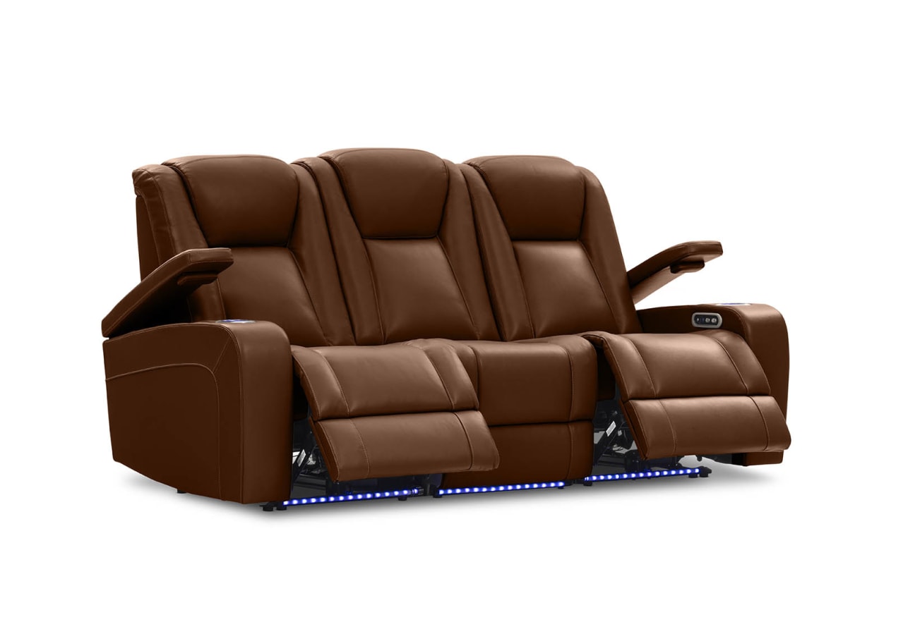 SENTINAL MK2 LEATHER 3 Seater with 2 Electric Recliners – image 8 of 19