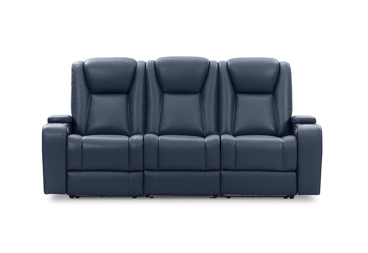 SENTINAL MK2 LEATHER 3 Seater with 2 Electric Recliners – image 1 of 19