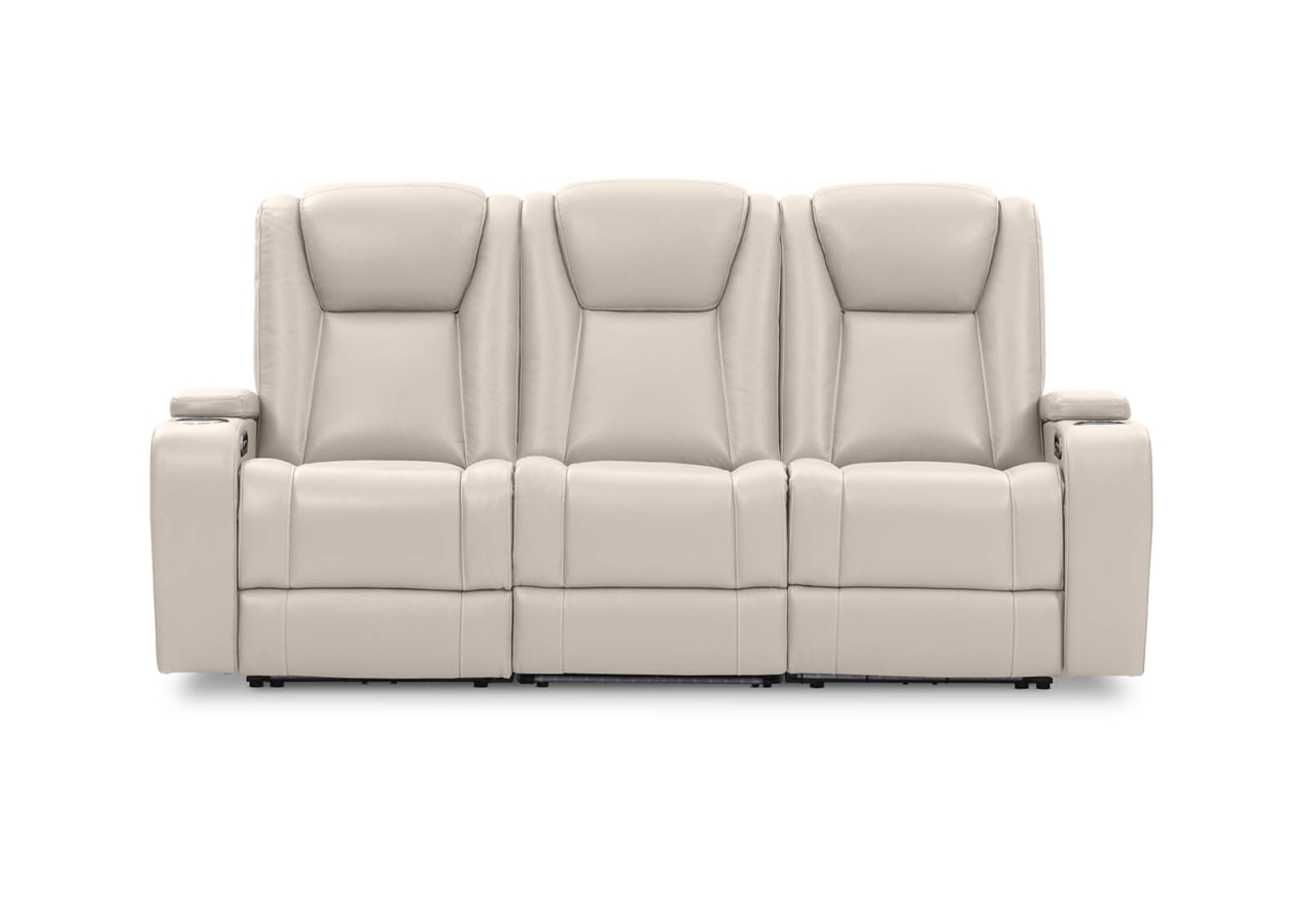 SENTINAL MK2 LEATHER 3 Seater with 2 Electric Recliners – image 1 of 19