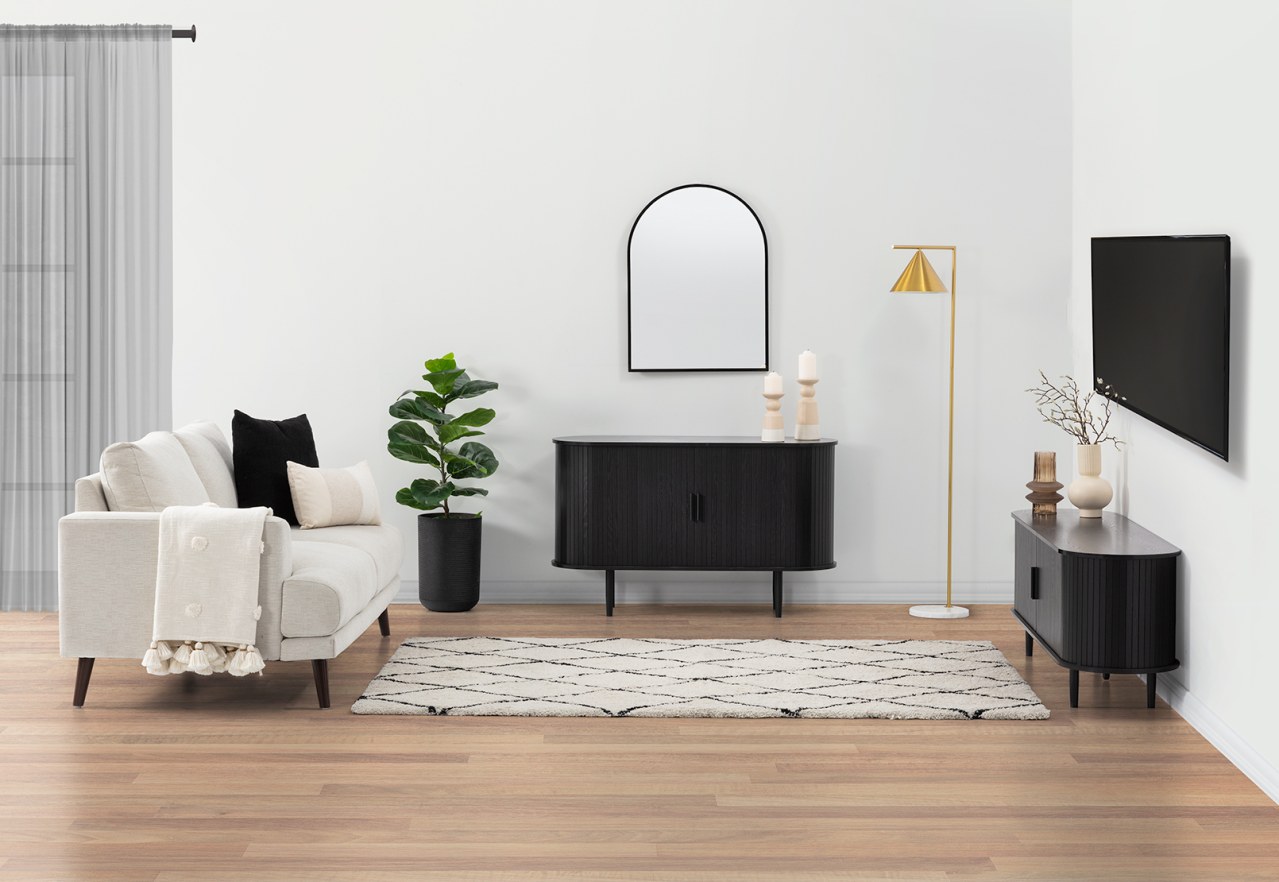 TANNER 2 Door Black Entertainment Unit – image 7 of 8