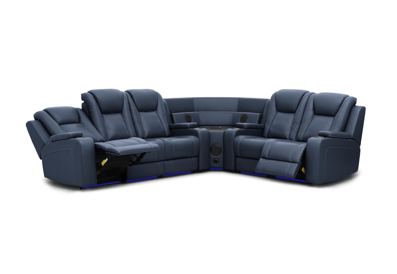 SENTINAL MK2 LEATHER 5 Piece Corner with LHF 3 Seater – image 2 of 9