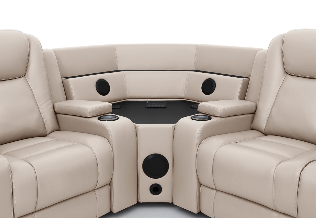 SENTINAL MK2 LEATHER 5 Piece Corner with RHF 3 Seater – image 6 of 9