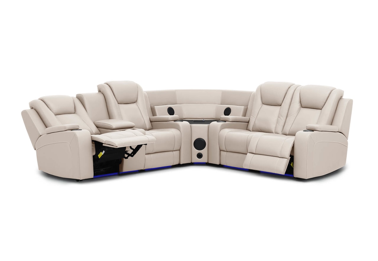 SENTINAL MK2 LEATHER 4 Piece Corner with LHF Console – image 4 of 10