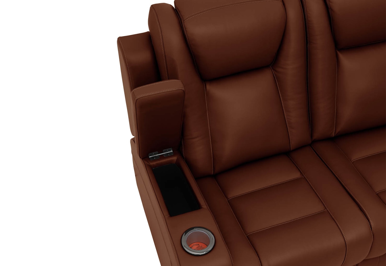SENTINAL MK2 LEATHER 4 Piece Corner with LHF Console – image 9 of 10