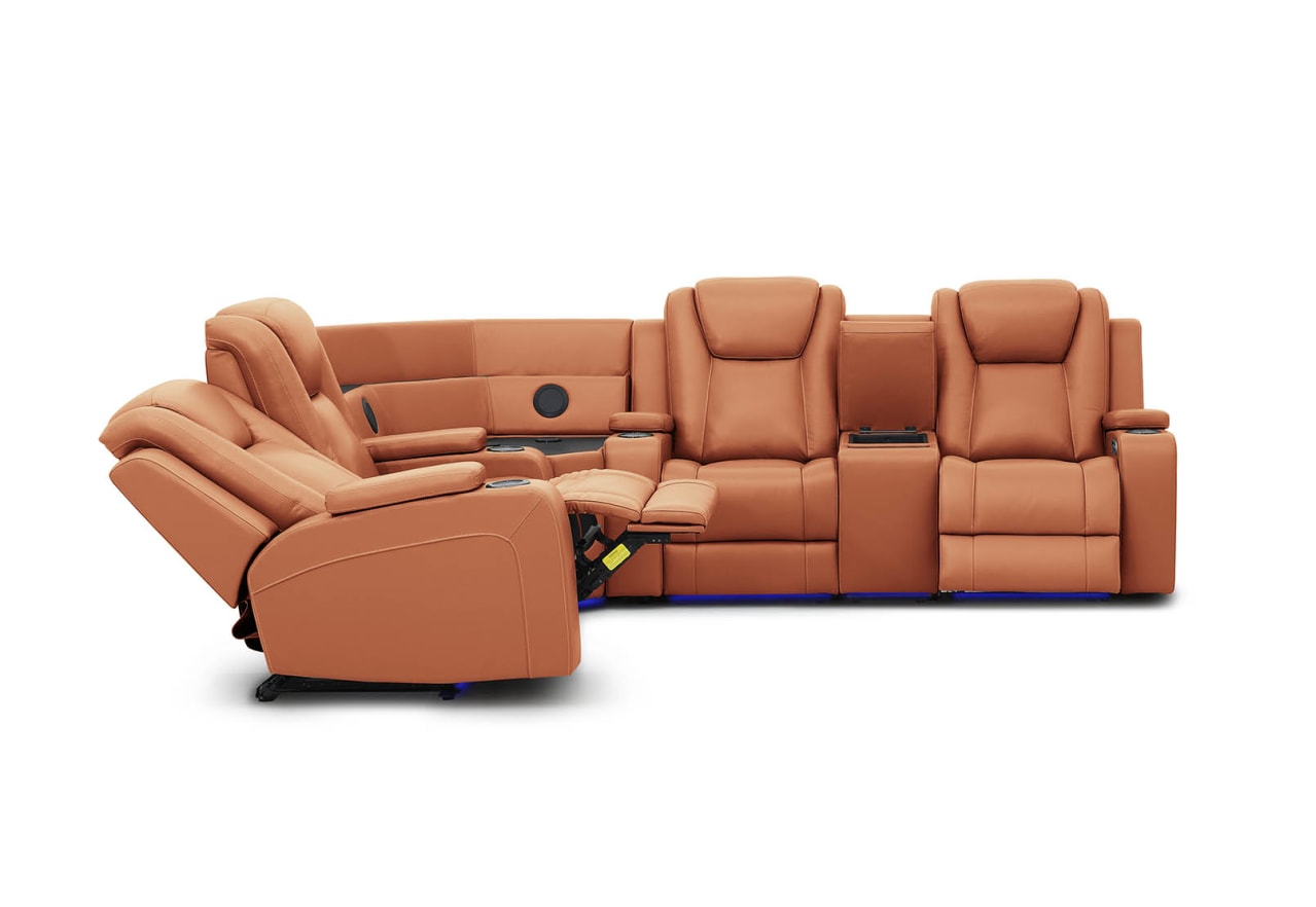 SENTINAL MK2 LEATHER 4 Piece Corner with RHF Console – image 2 of 10