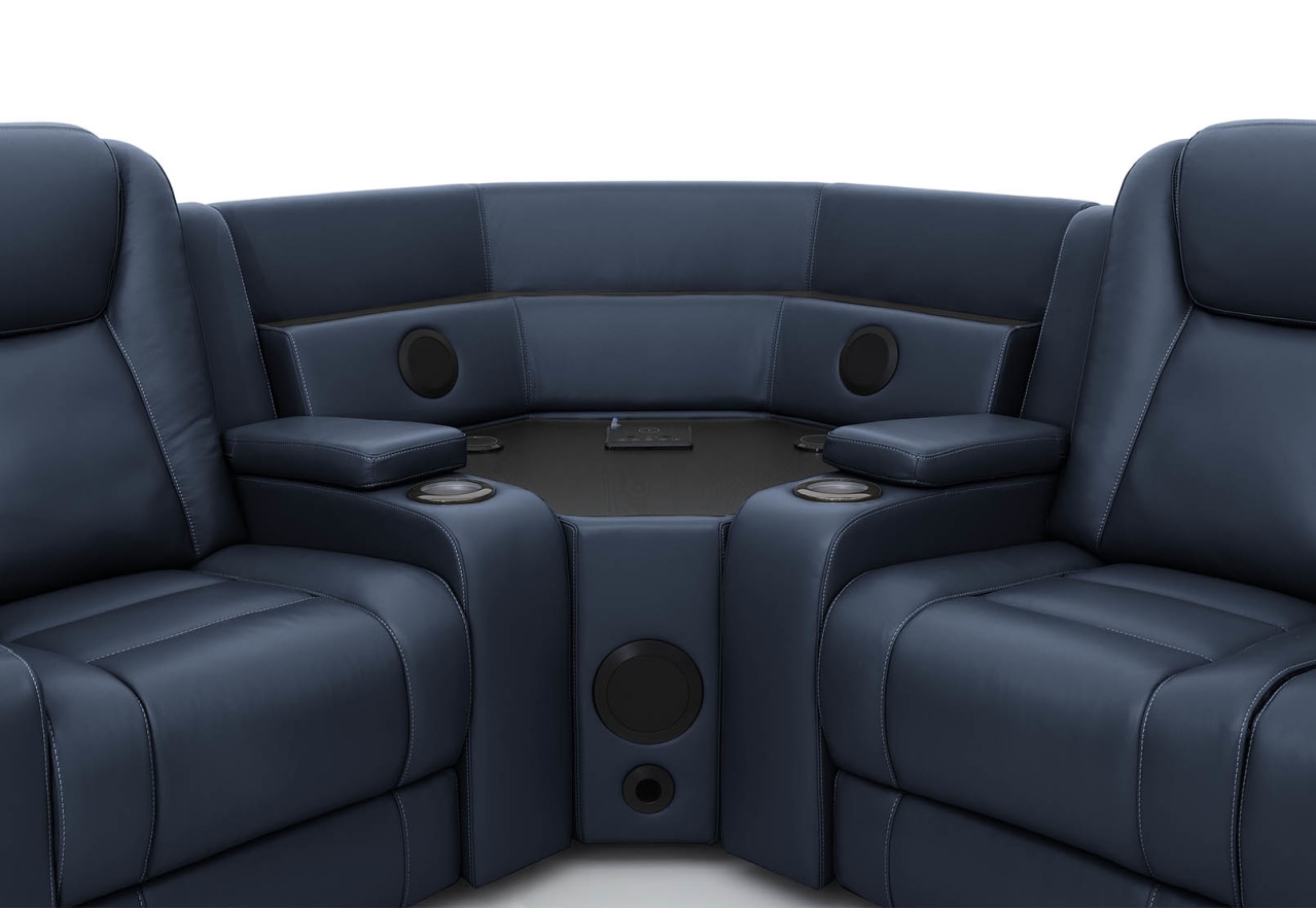 SENTINAL MK2 LEATHER 4 Piece Corner with RHF Console – image 7 of 10