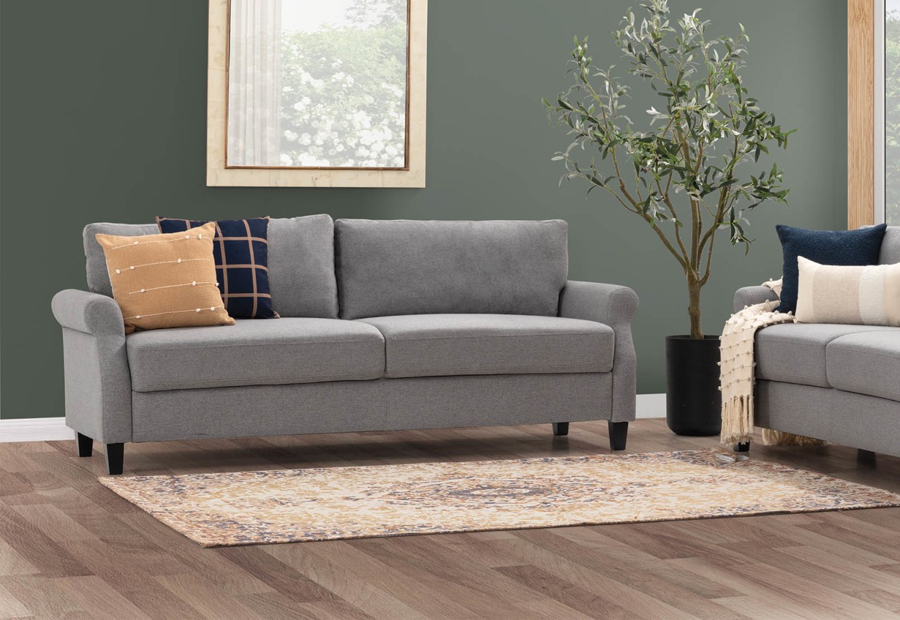 HAZEL 3 Seat Sofa (Fab) – image 1 of 6