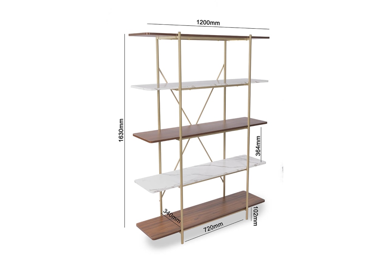 SHERMAN 5 Tier Bookcase – image 6 of 7